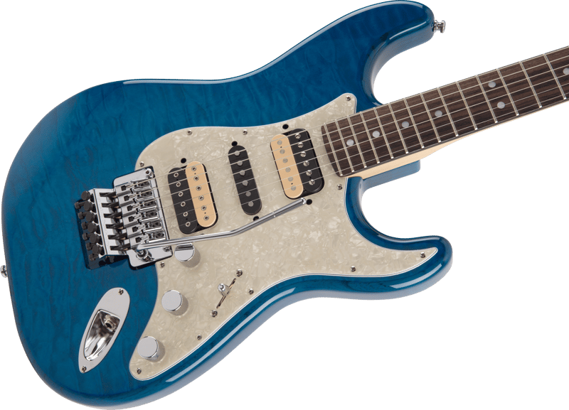 Fender Michiya Haruhata Stratocaster Caribbean Blue Transparent