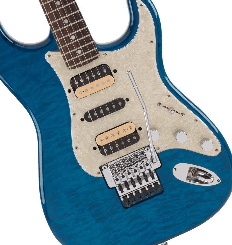 Fender Michiya Haruhata Stratocaster Caribbean Blue Transparent