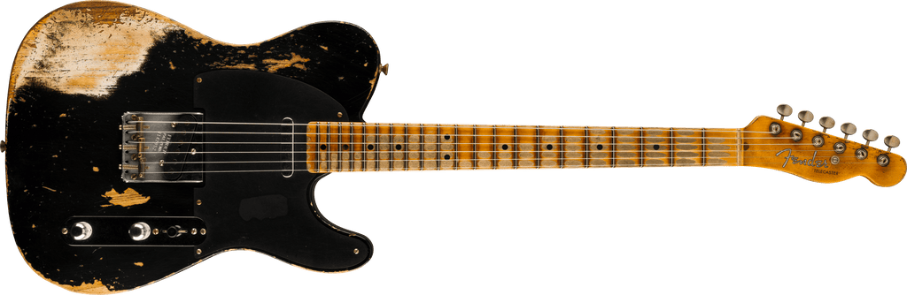 Fender Custom shop - 1952 Telecaster Super Heavy Relic, 1-Piece Quartersawn Maple Neck, Aged Black