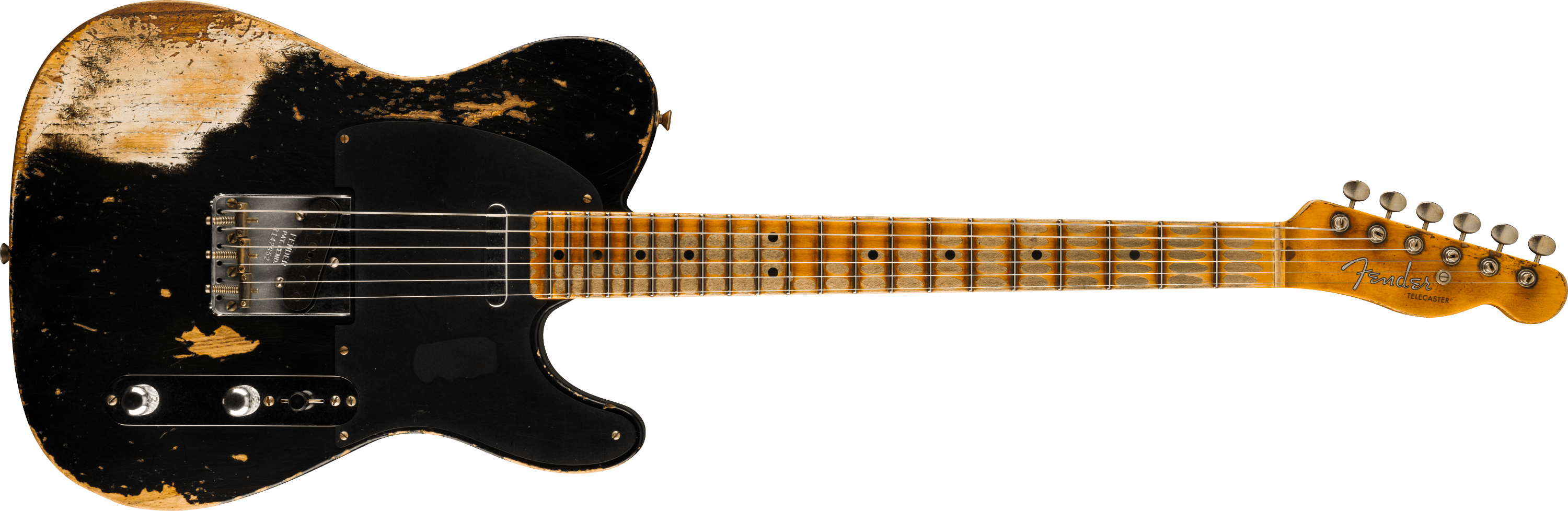 Fender Custom shop - 1952 Telecaster Super Heavy Relic, 1-Piece Quartersawn Maple Neck, Aged Black