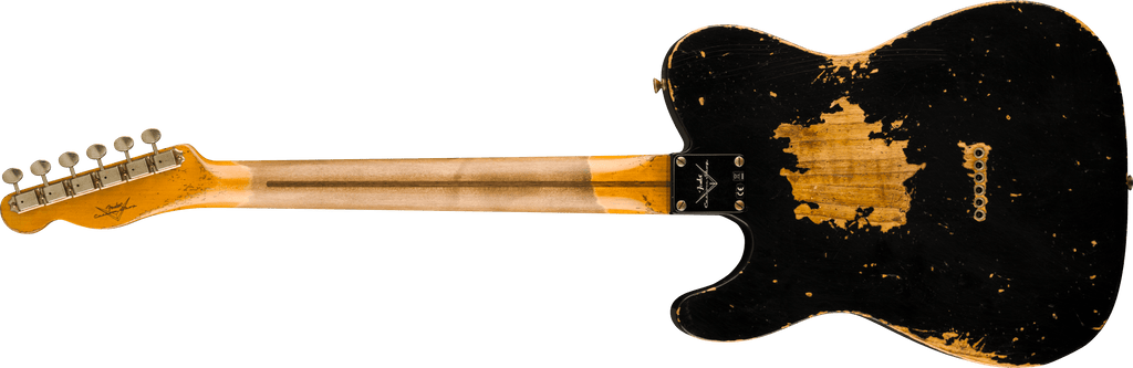 Fender Custom shop - 1952 Telecaster Super Heavy Relic, 1-Piece Quartersawn Maple Neck, Aged Black