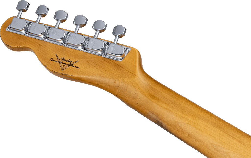 Fender Flagship Tokyo Exclusive 1967 Telecaster®Relic®, Matching Painted Headstock, African Blackwood Fingerboard, Black over Pink Paisley