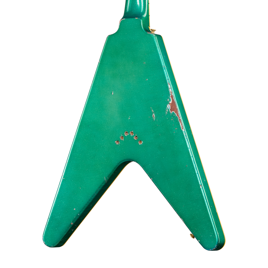 Gibson Custom LE Flying V Custom Heavy Aged – Teal Sparkle
