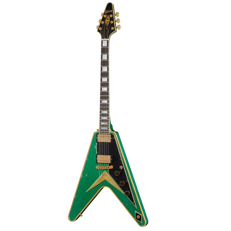 Gibson Custom LE Flying V Custom Heavy Aged – Teal Sparkle