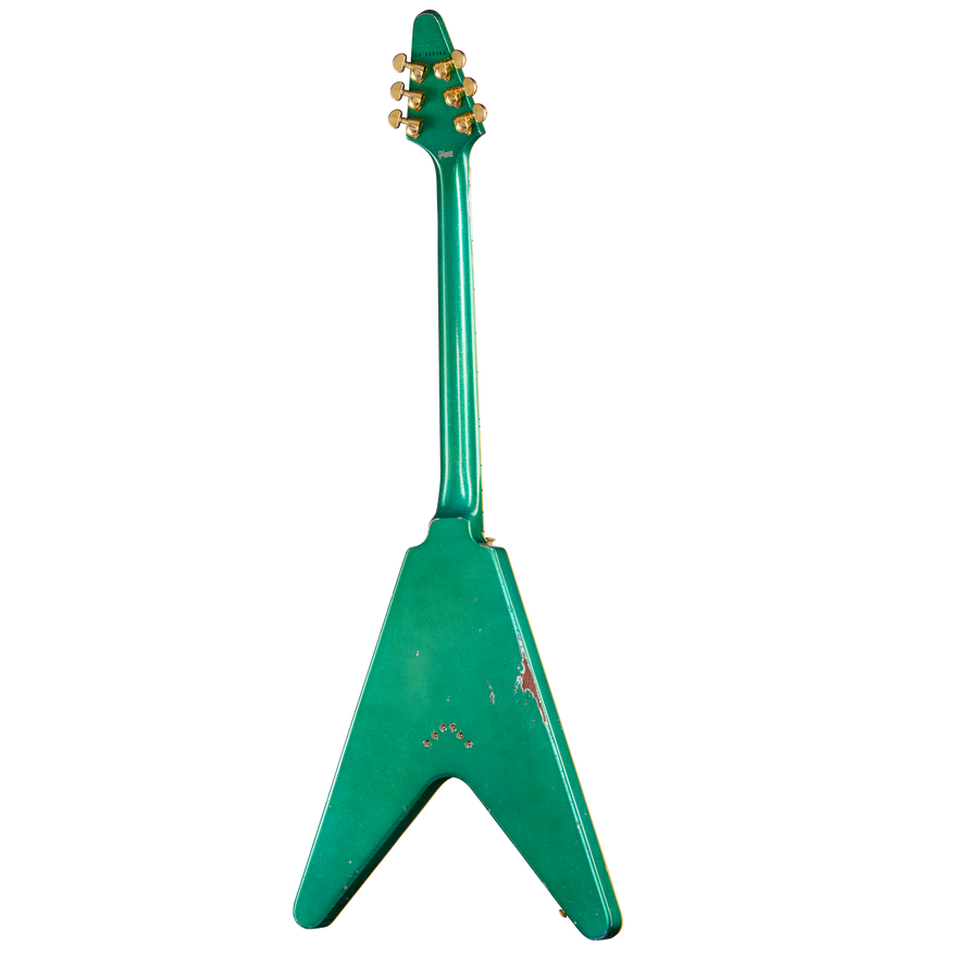 Gibson Custom LE Flying V Custom Heavy Aged – Teal Sparkle