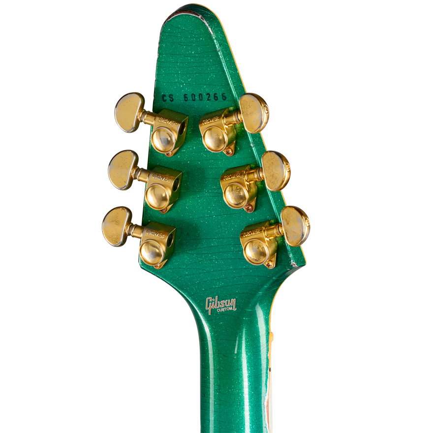Gibson Custom LE Flying V Custom Heavy Aged – Teal Sparkle